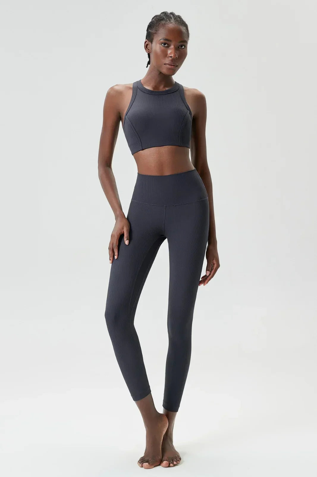 CoolMax ® Ribbed Yoga Racer Back Top