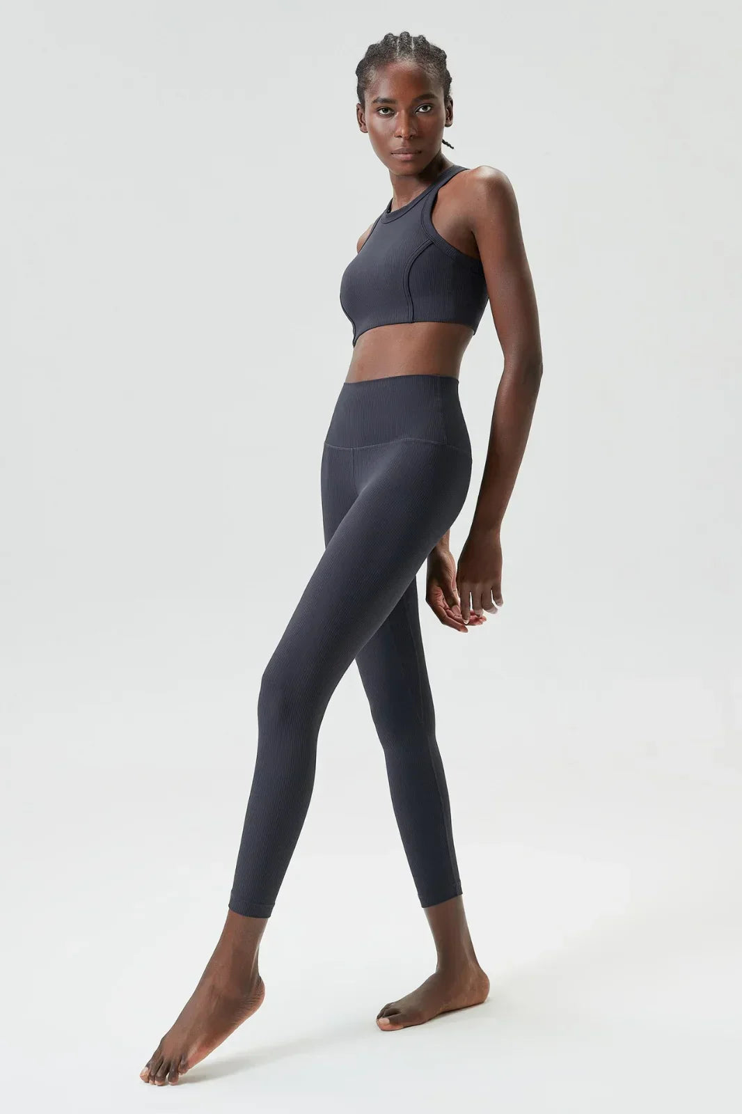 CoolMax ® Ribbed Yoga Racer Back Top