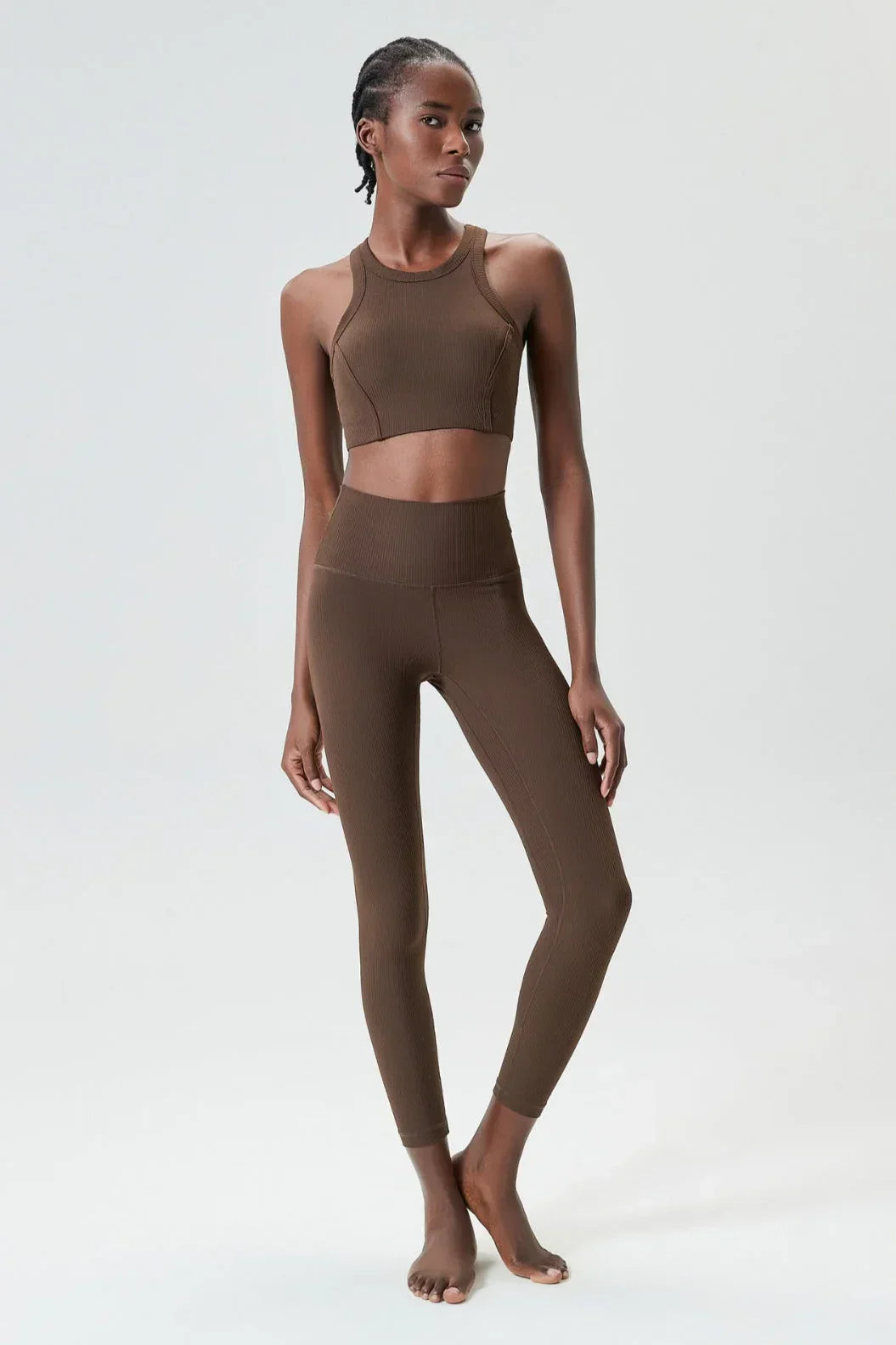 CoolMax ® Ribbed Yoga Racer Back Top