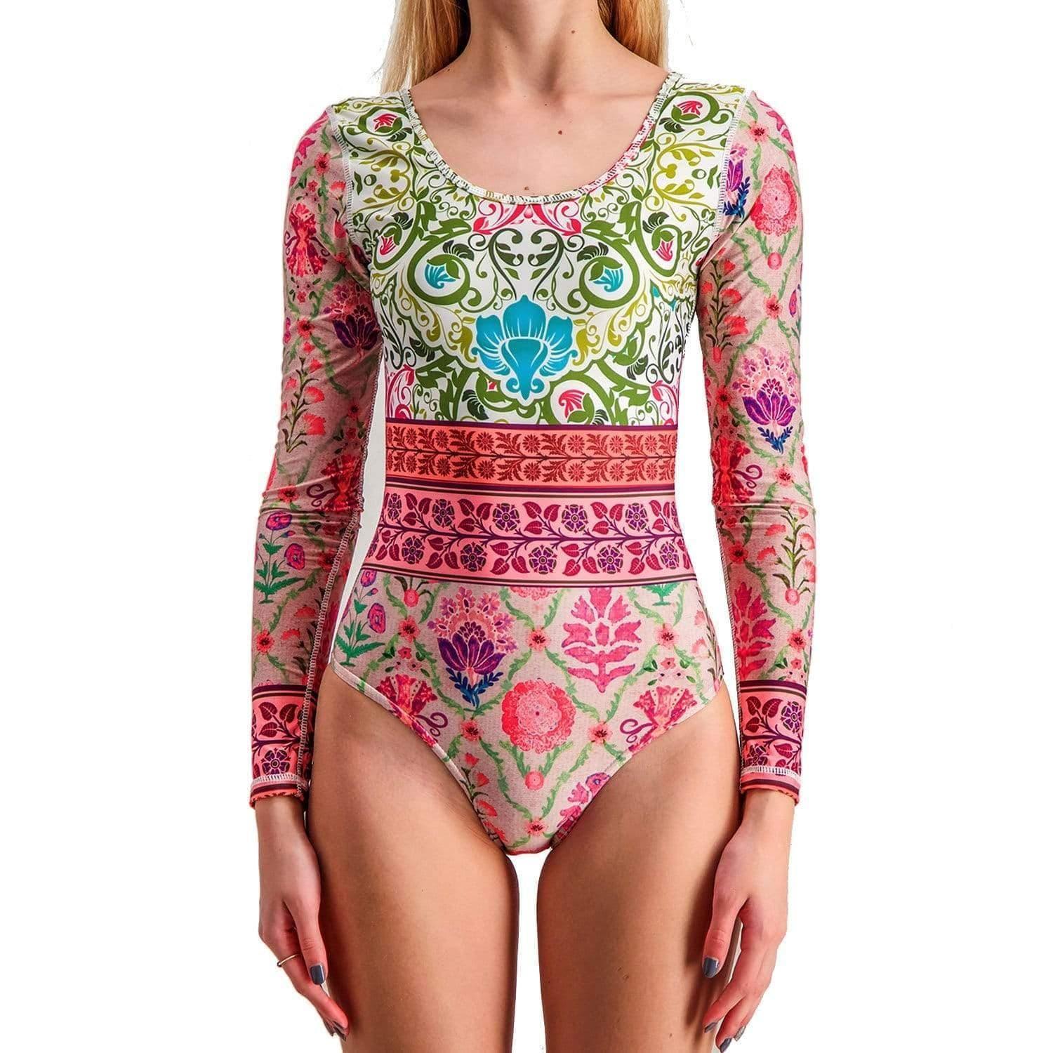 Active Wear Spiritgirl Activewear Vintage Bloom one piece long sleeved swimsuit